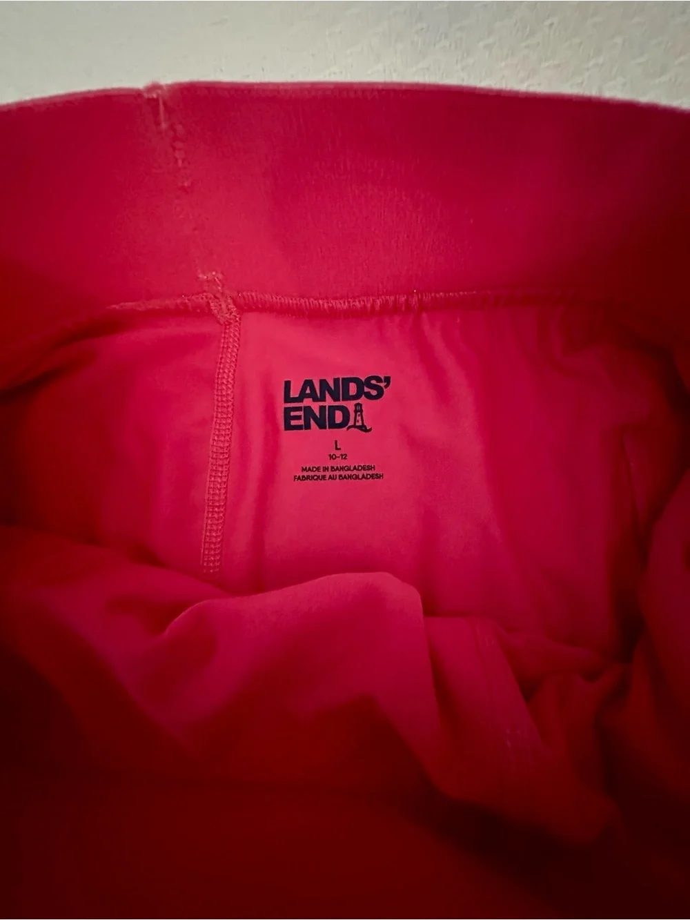 Lands End Hot Pink Skort Sz L (10-12) Like New
